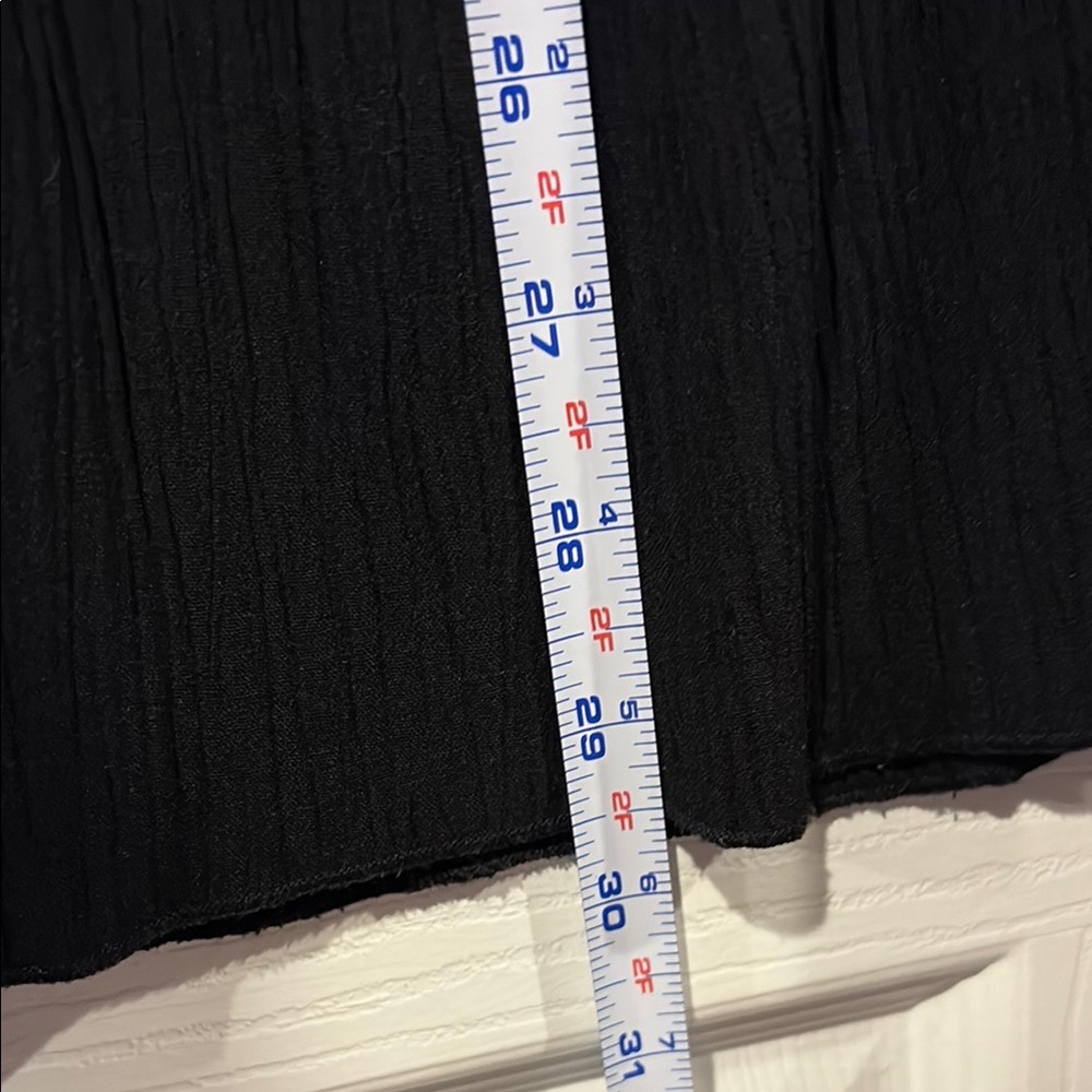 Sag Harbor Black Tiered Midi Skirt with Drawstring - Picture 6 of 6